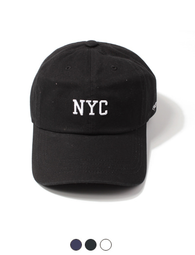 NYC 로고 자수 볼캡 커플 남녀공용 모자 심플 유행 