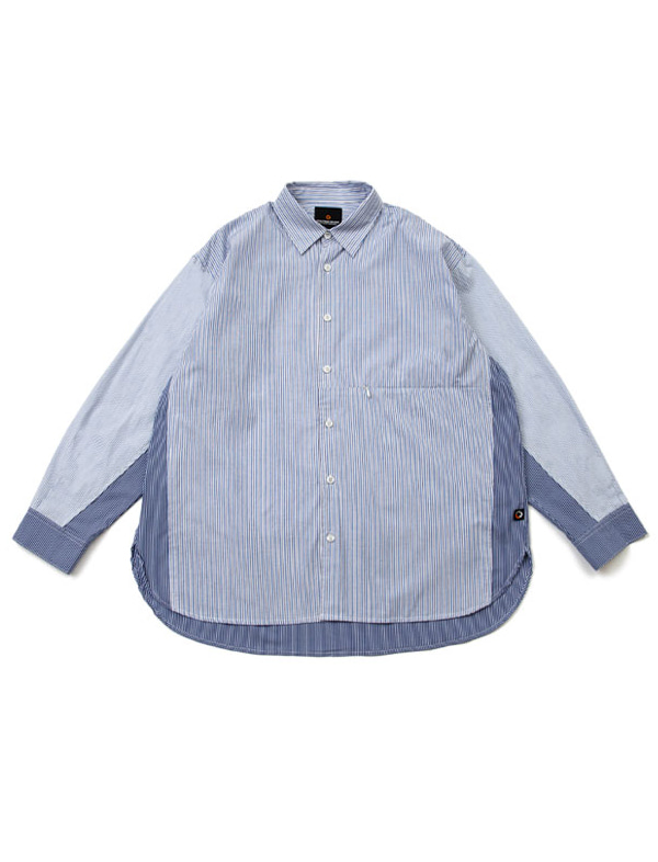 무료배송 해외 수입  남방 스트라이프 배색 캐주얼 루즈핏 여름 봄 셔츠
