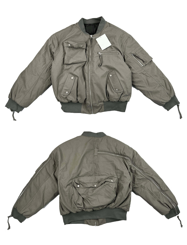 무료배송 해외 수입 항공 패딩 점퍼 지퍼 MA1 플라이트 따뜻한 겨울  봄버 멀티 포켓 지퍼 플라이트 패딩 재킷 재킷