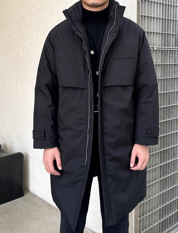 무료배송 해외 수입 오리털  다운 패딩 이탈리아 스탠드 카라 하프 코트 모던 두꺼운 따뜻한 겨울