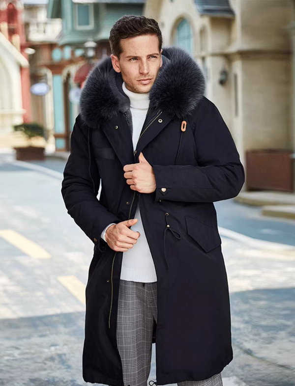 무료배송 해외 수입 한정판 밍크 퍼 야상 코트 따뜻한 두꺼운 캐주얼 하프 겨울 커플 남녀공용