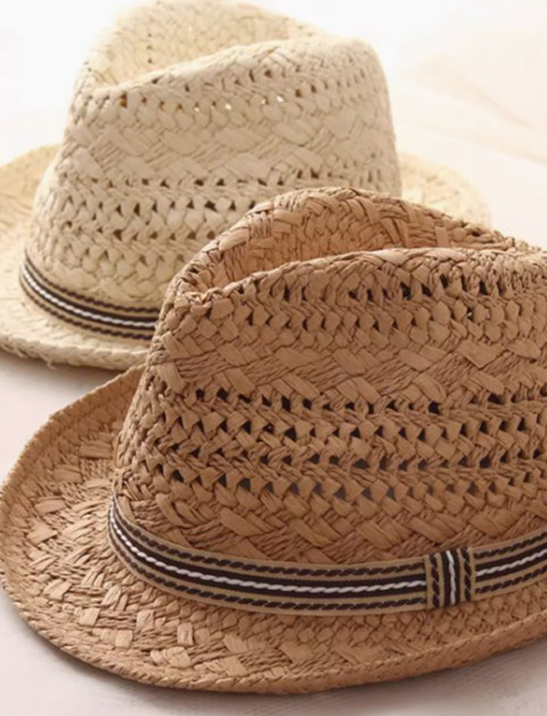 무료배송 해외 수입  밀짚 페도라  모자 성인 어린이 남자 여자 남녀공용 커플 바캉스 해변 여행